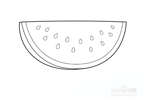 如何画一角西瓜