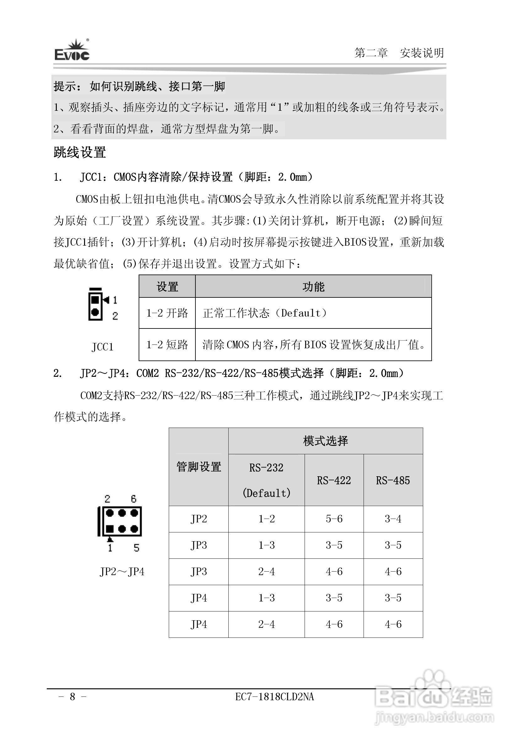 研祥Mini-ITX主板EC7-1818CLD2NA说明书:[2]