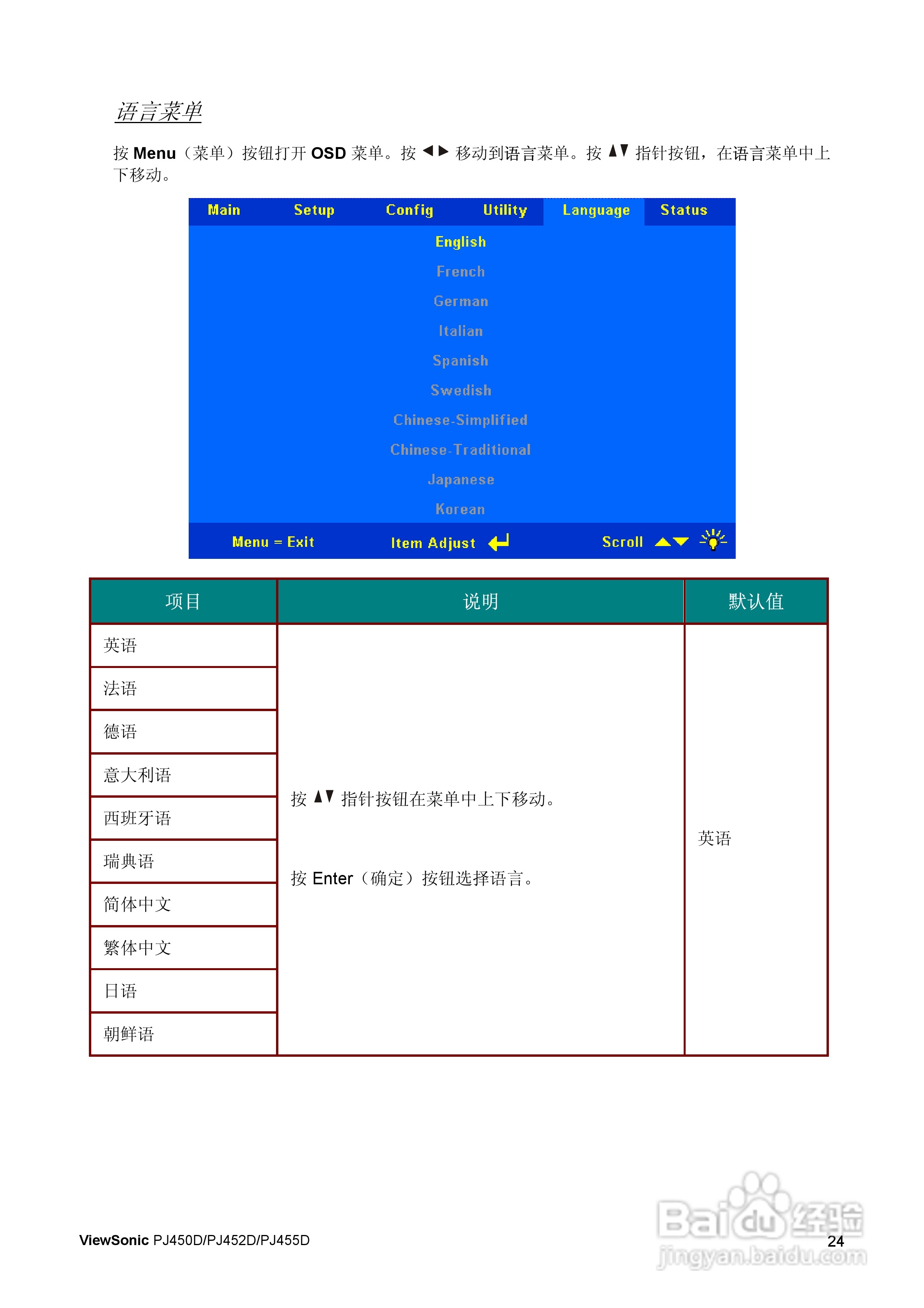 优派PJ455D投影仪使用说明书:[4]