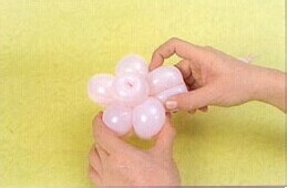 魔法气球造型教程系列之：[21]五瓣花束