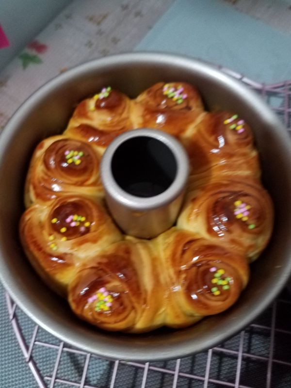 玫瑰花花环面包