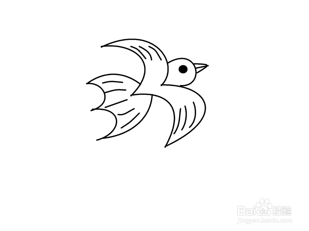 用数字3画燕子的方法