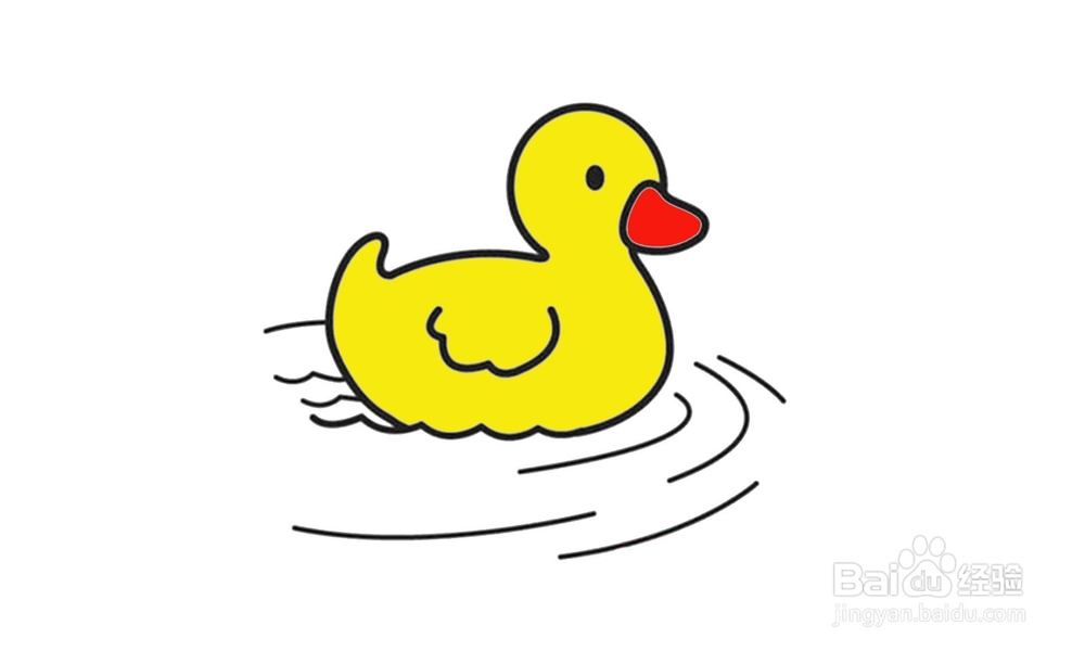 如何画出一只游泳的鸭子