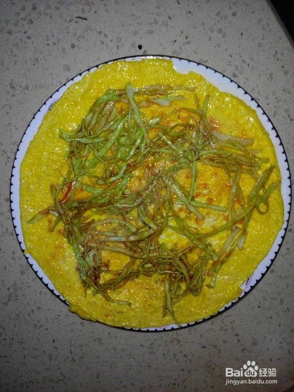 鸡蛋包菜卷饼