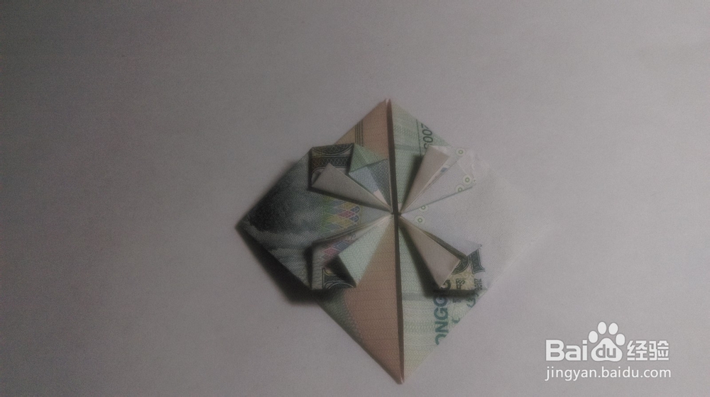 用纸币折出精美书签