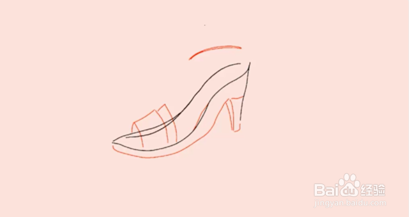 如何画高跟鞋简笔画