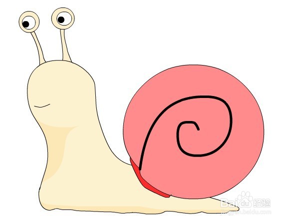 flash如何绘制一只卡通蜗牛的教程