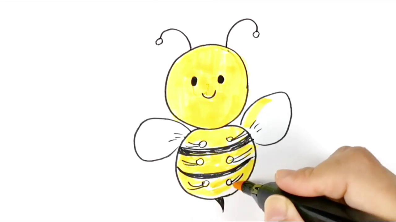 怎样画小蜜蜂