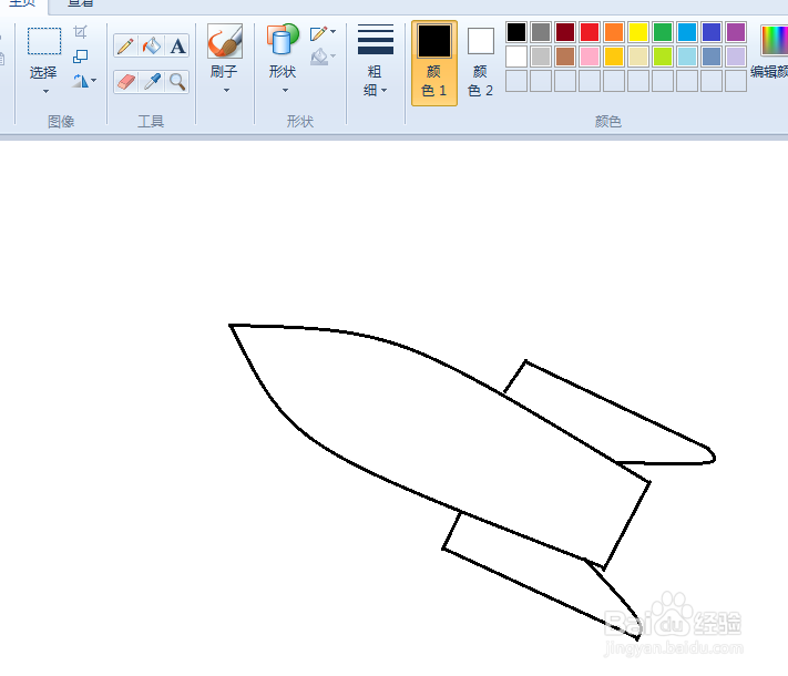 卡通火箭简笔画怎么画？