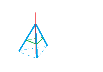 2 用一根吸管固定三角支架周围 3 垂直插入一根吸管在三角支架的中心