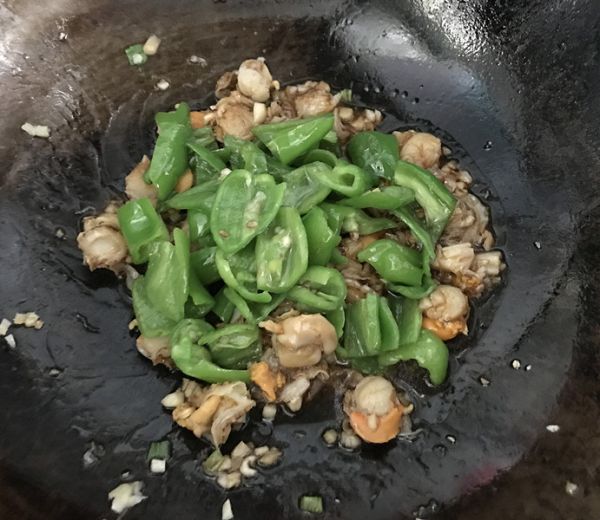 青椒爆炒扇贝肉