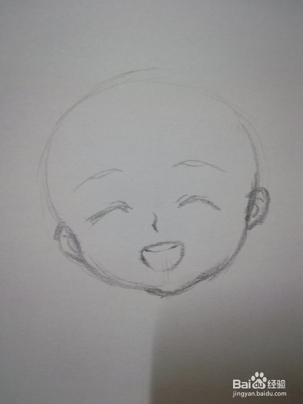 乐呵呵的动漫人物头部怎么画