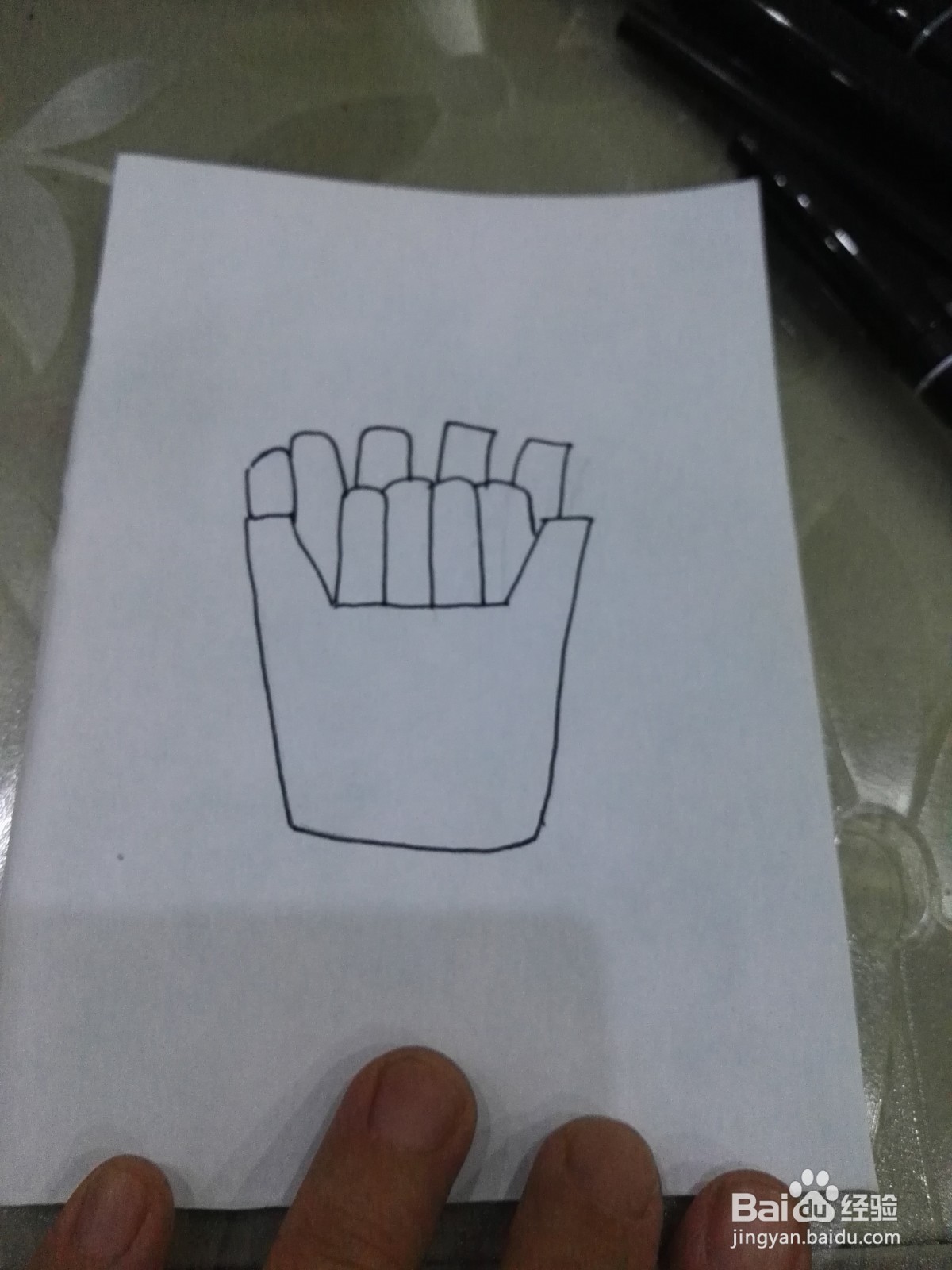 小薯条的简笔画