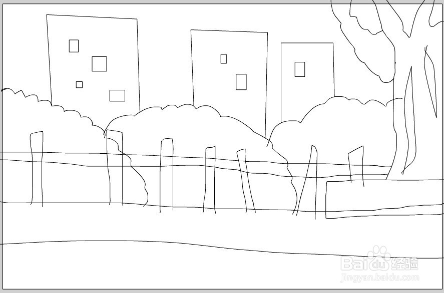 Flash绘制一个公园的场景