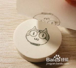 猫咪图案的橡皮章