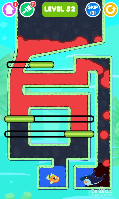 怎样通过Save The Fish的LEVEL 52