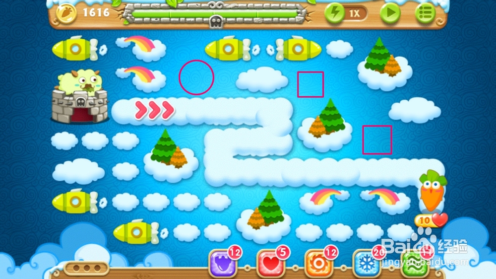 保卫萝卜2-60关金萝卜+钻石任务