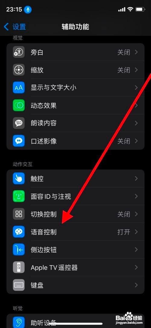 苹果11pro手机语音控制怎么开启显示提示