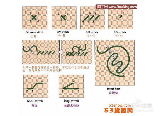 学习十字绣缝合绣法