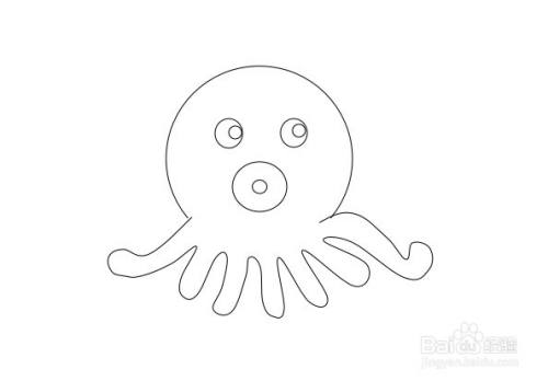 小章鱼怎么画?