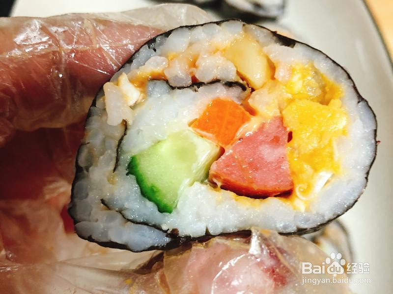 鸭蛋黄寿司的做法