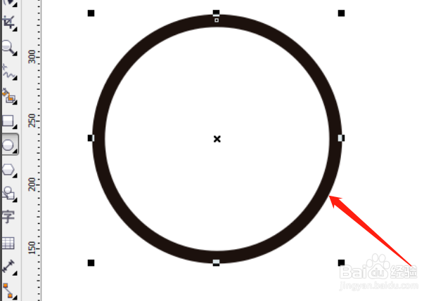 CDR如何把一个条形图形做成圆环？