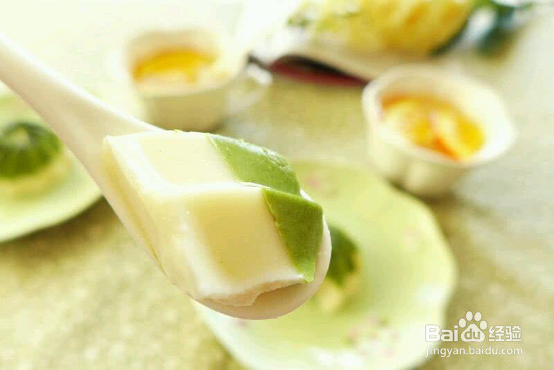 抹茶奶酪布丁的做法