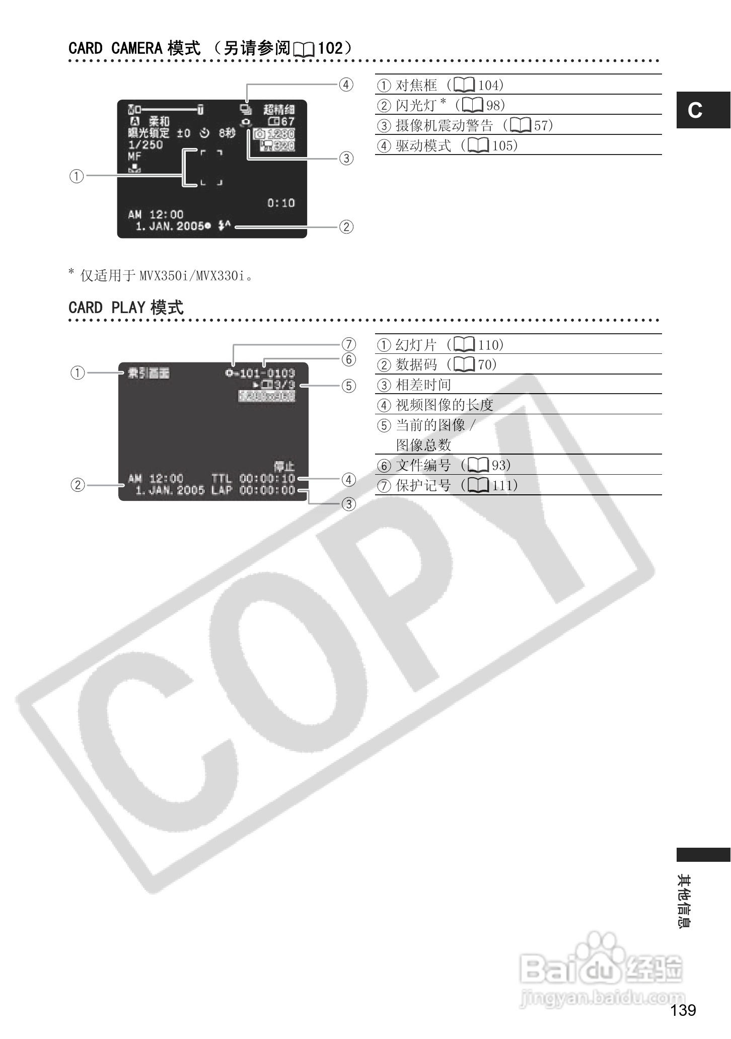 佳能MVX300数码摄像机使用说明书:[14]