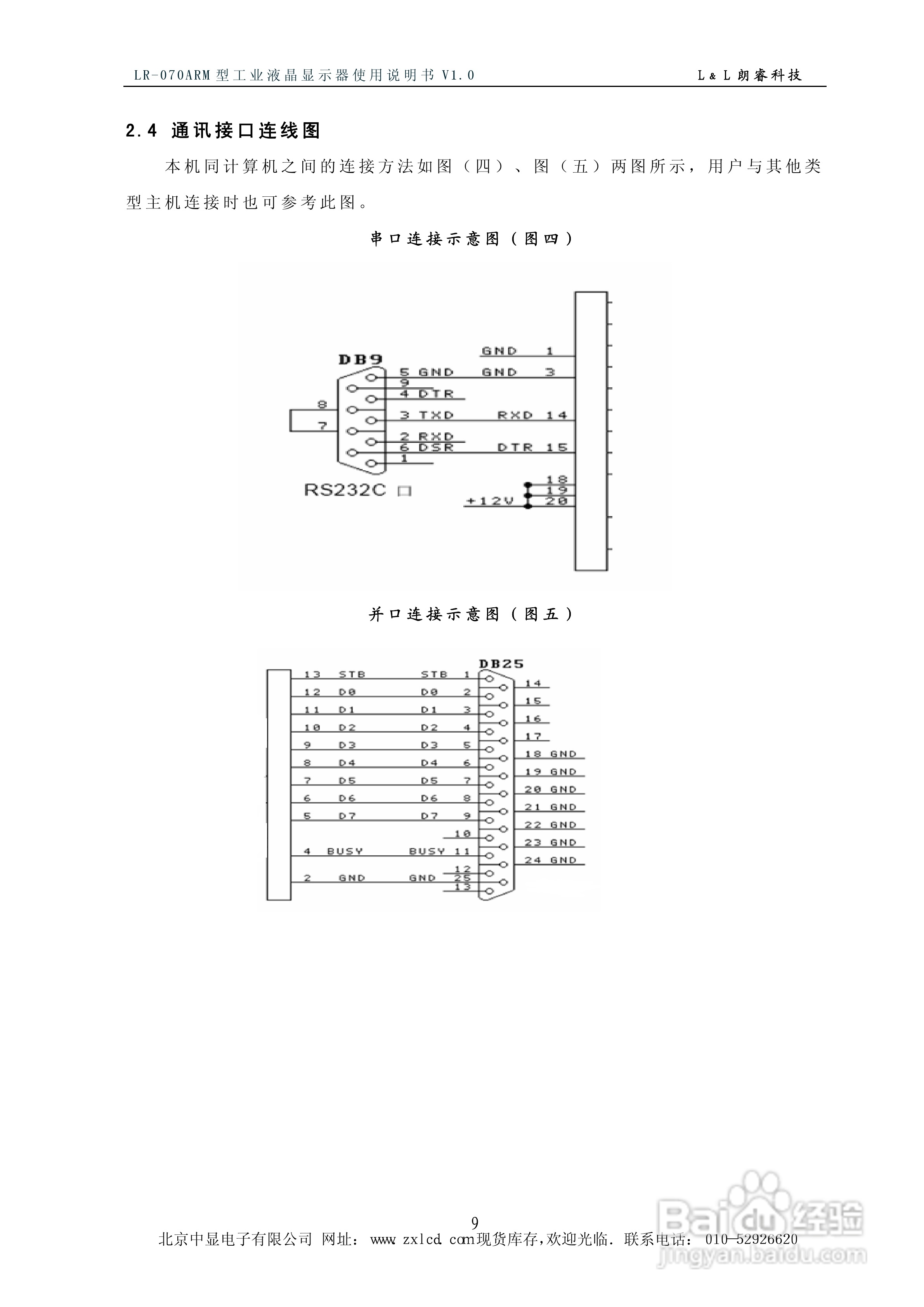 彩色工业液晶显示器LR-070ARM使用说明书:[1]