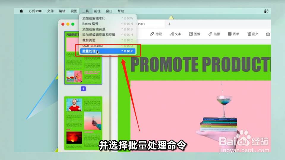 如何在Mac上给PDF文档添加背景？