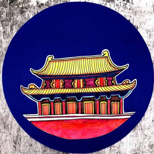 国庆立体画的制作方法