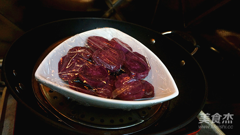 紫薯汤圆酒酿羹