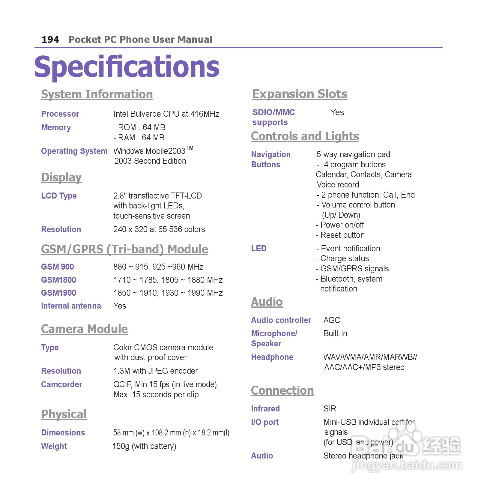 i-mate JAM手机说明书:[20]