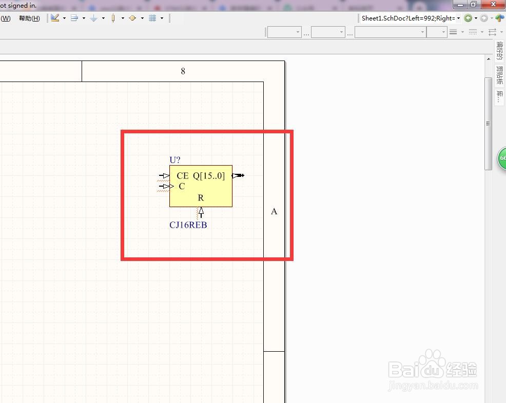 如何在AD中放置16位同步总线约翰逊计数器？