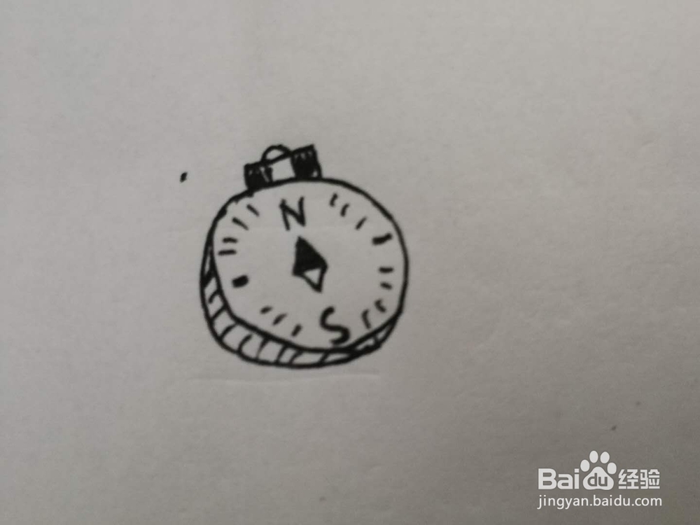 简笔画特制的指南针