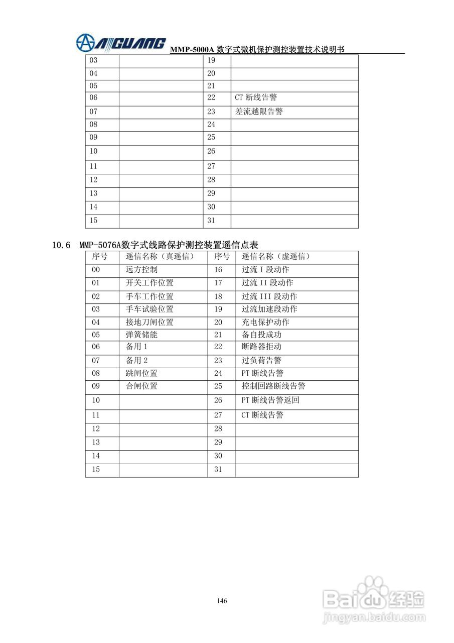 爱光MMP-5076A数字式线路保护测控装置说明书:[5]