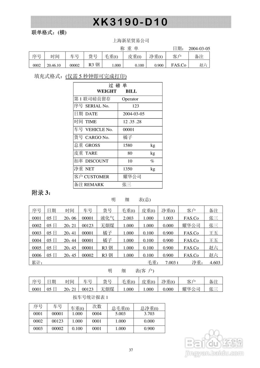 XK3190-D10型称重仪表显示器使用说明书:[4]
