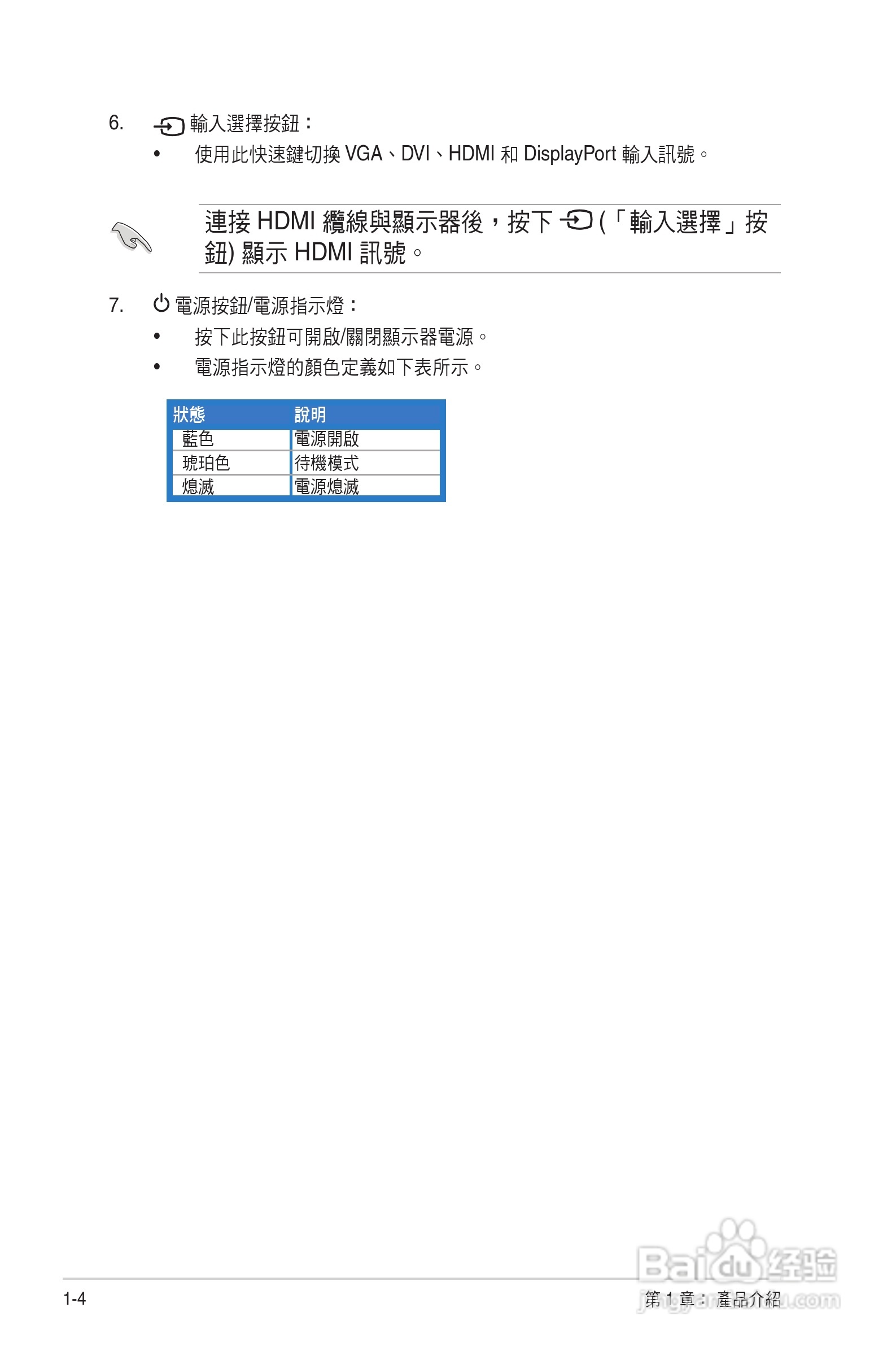 华硕VK276Q液晶显示器使用说明书:[1]