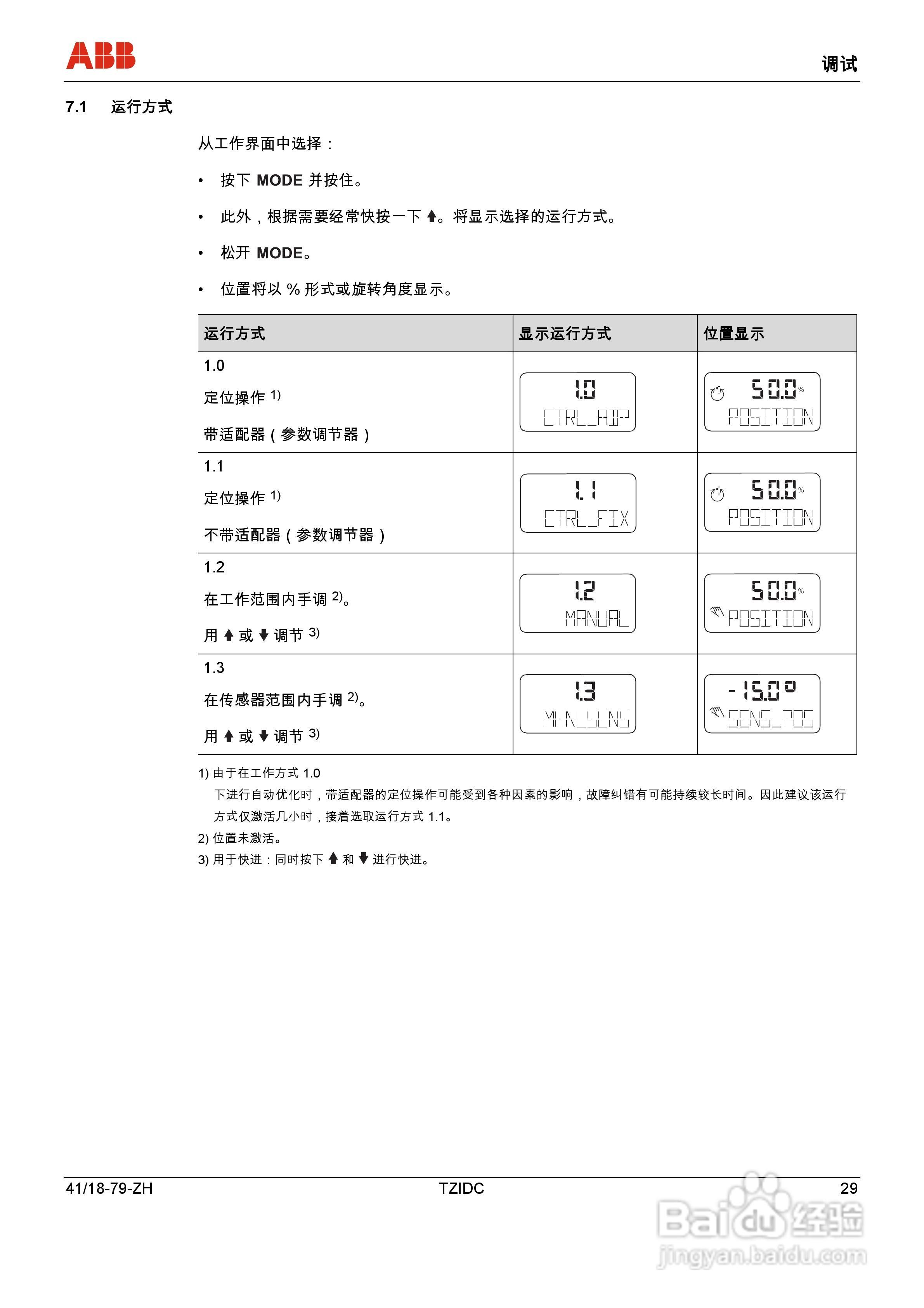 ABB 电气阀门定位器 TZIDC操作说明书:[3]