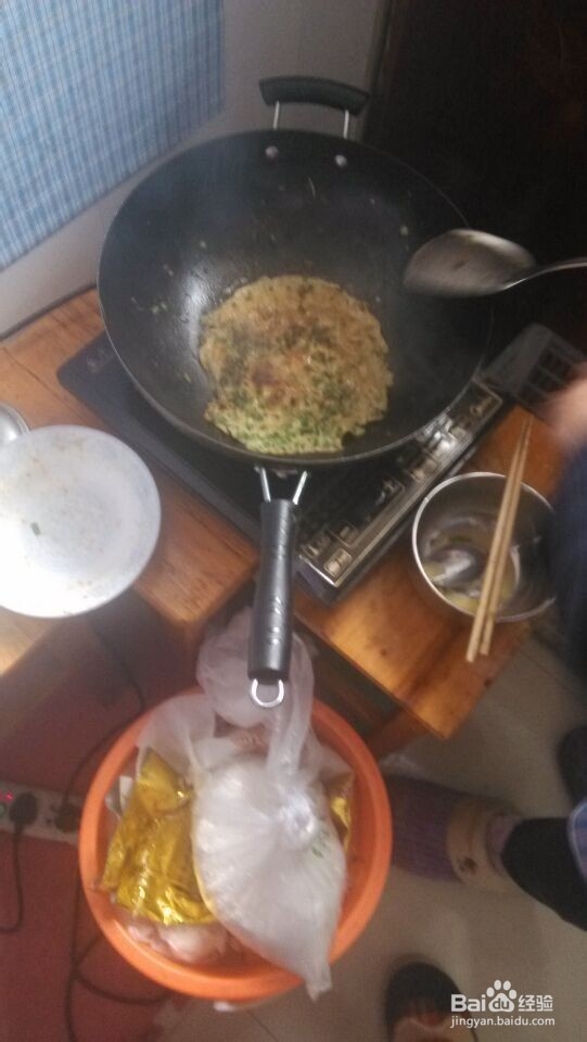 美食制作之红薯粉蛋饼