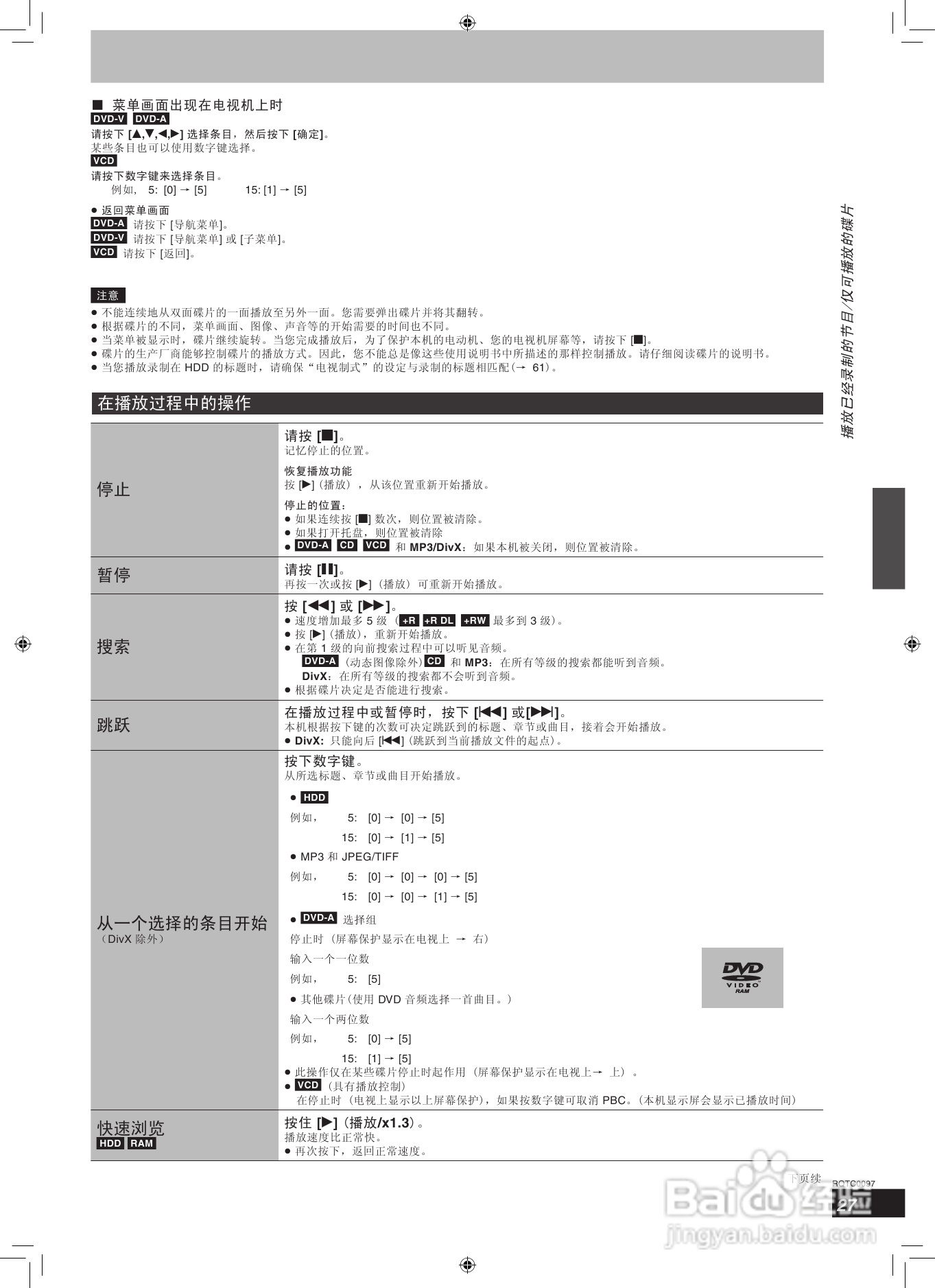 松下DMR-EH65 DVD刻录机使用说明书:[2]