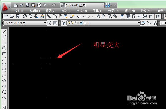 CAD鼠标方框如何调整大小