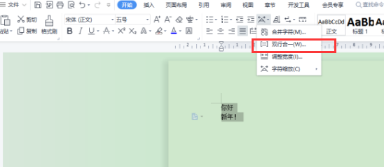 如何在wps中实现双行合一