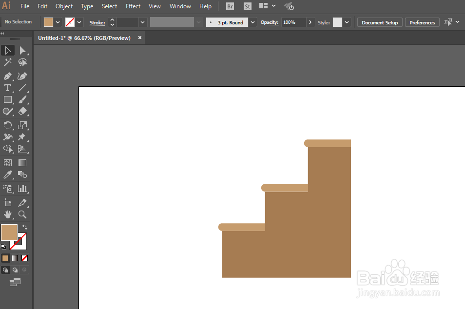 如何用ILLUSTRATOR绘制楼梯图标