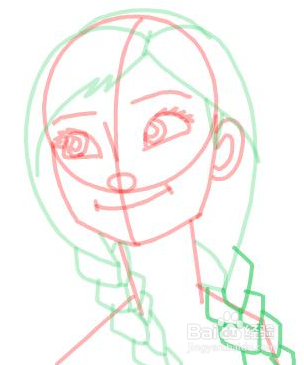 简笔画 - 冰雪奇缘安娜公主