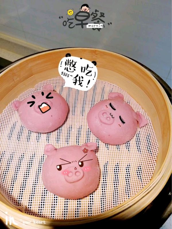 #美食视频挑战赛# 小猪馒头