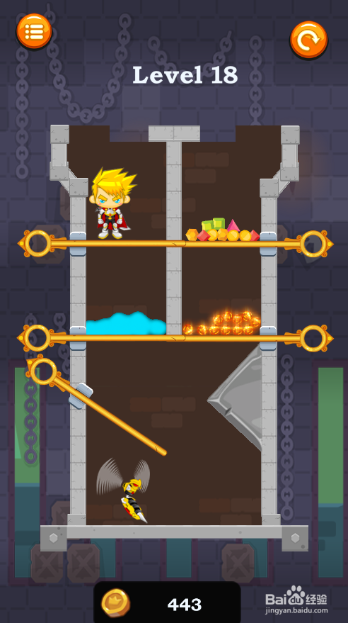 如何通过Caio Hero Rescue的Level 18？