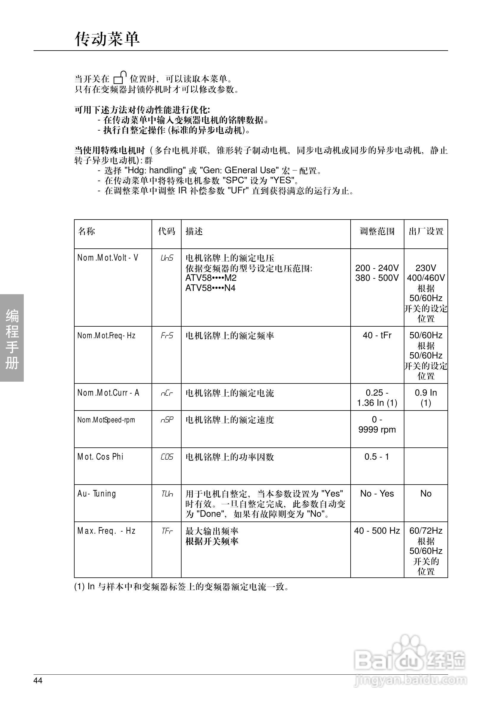 施耐德ATV-58HU18N4变频器说明书:[5]