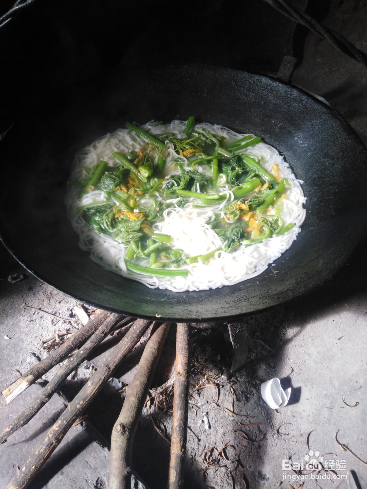 南瓜花苗煮面条的做法？