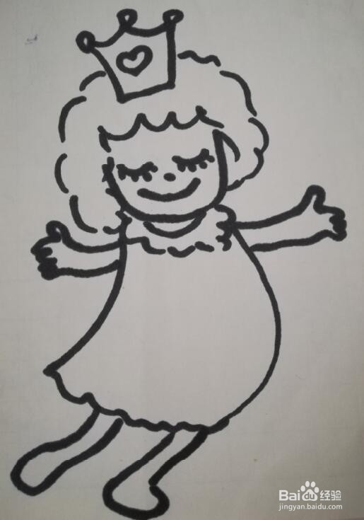 女孩的画法 人物简笔画